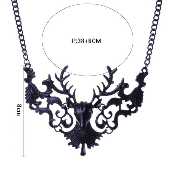 Fashion “Deer” To Be Different Deer Head Statement Necklace - Picture 6 of 6